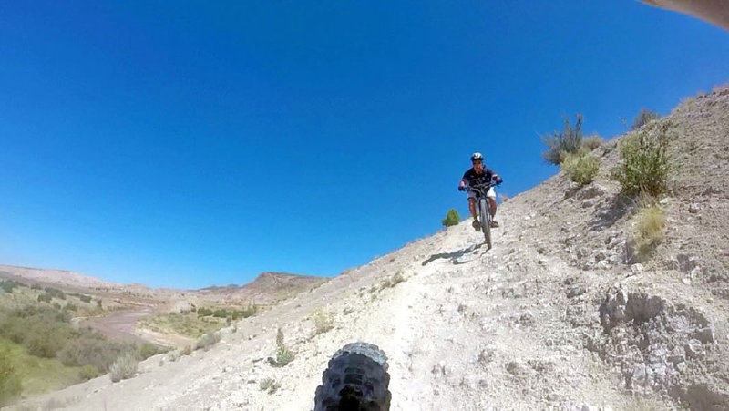 Reaching the end of Dragon's Back has a steep rocky section.