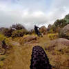 The descent from the water tanks takes you through huge boulders on each side so watch your pedals.