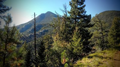 View of Cameron Cone on the left and Sheep Mountain on the right.