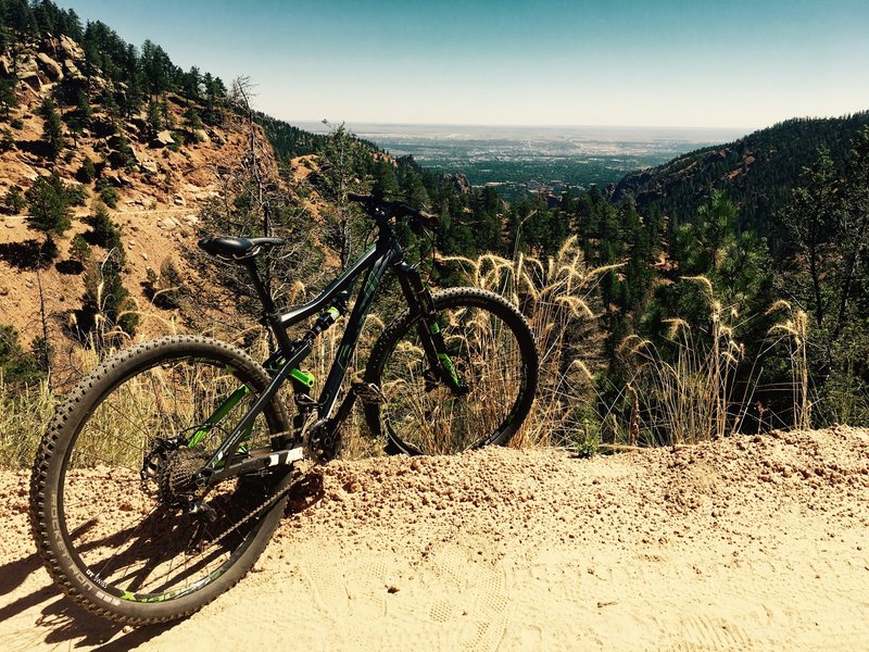 Gold Camp road overlooking the Broadmoor hotel and Colorado Springs.