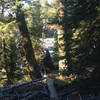 Looking up at the falls after the dam.