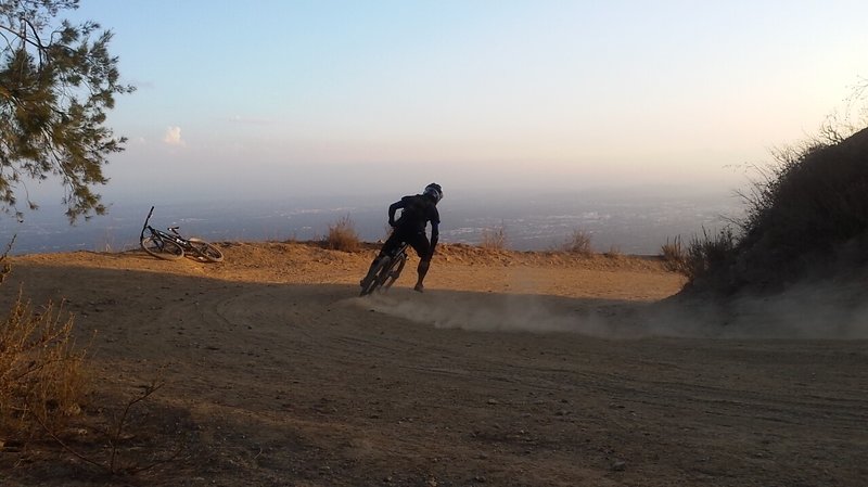 Drifting the dusty corners during sunset.