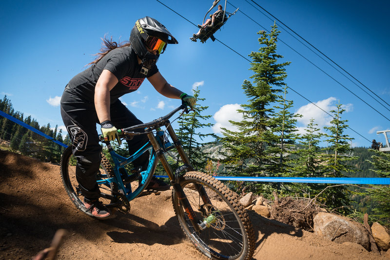 Kerstin Holster riding Berserker in fall of 2016.