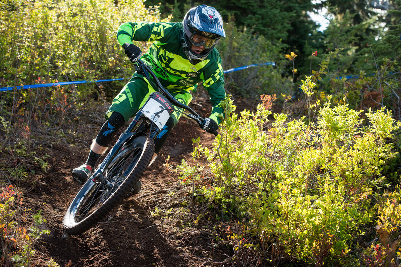 Weston Potter roosts a turn on Berserker during the 2016 NW Cup Finals.