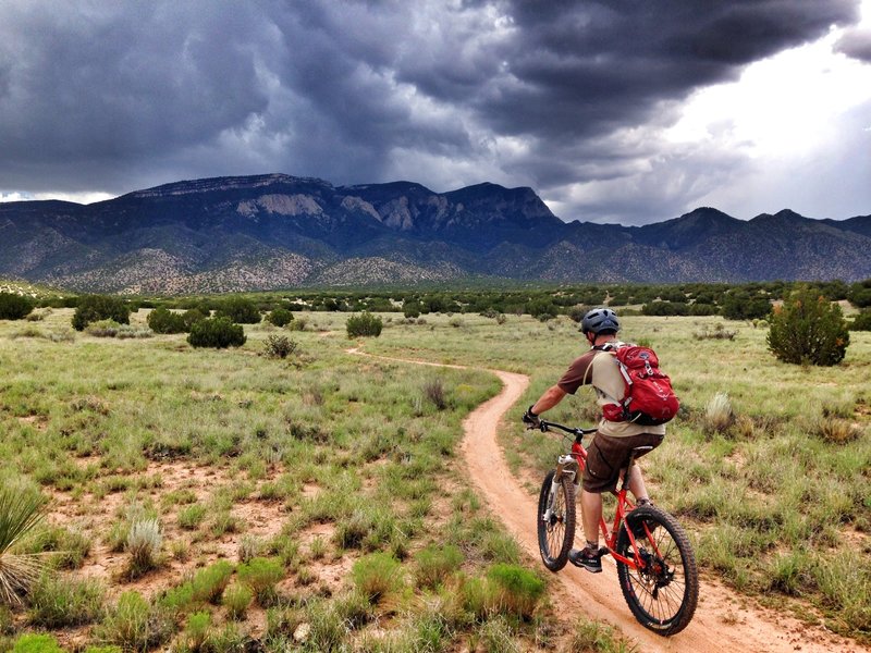 Quick ride before the monsoons roll over the Sandia Mountains. New Mexico