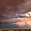 Monsoons unleashing their much needed rain. Viewed from Mariposa Fat Bike Trails in New Mexico