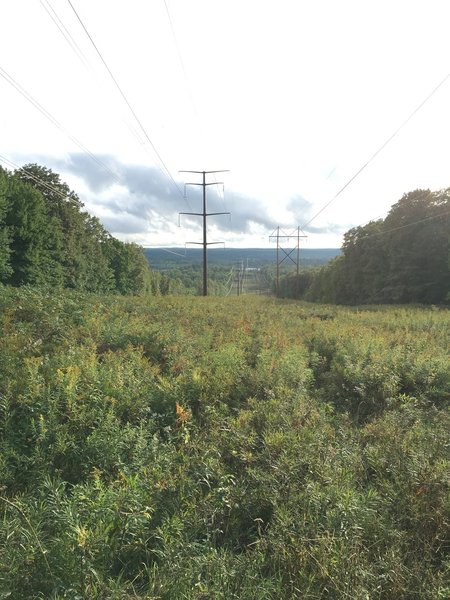 Transmission line crossing near the top