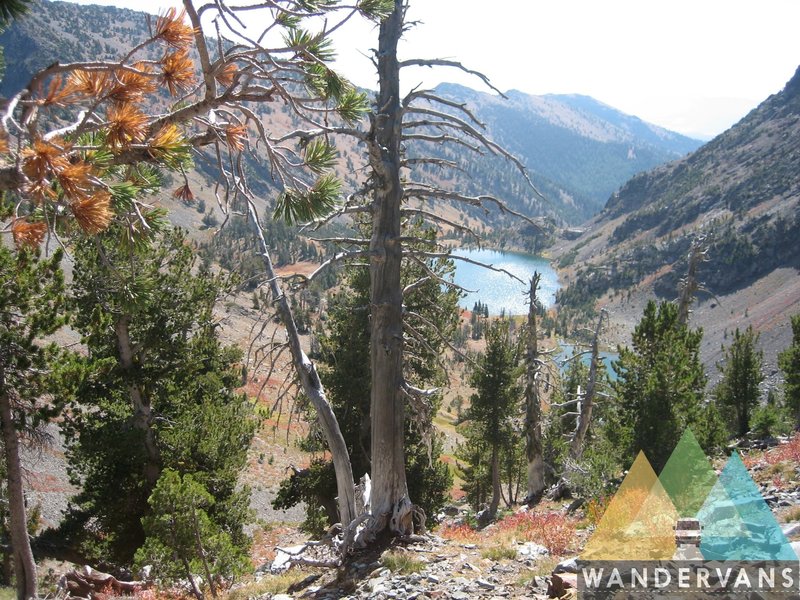 Looking down on Twin Lakes from the Elkhorn Crest