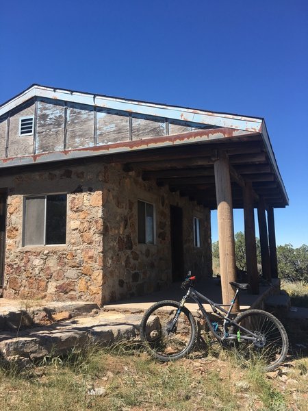 Old cabin at the summit of this rough climb. Be sure to stop in and sign the guest book inside.