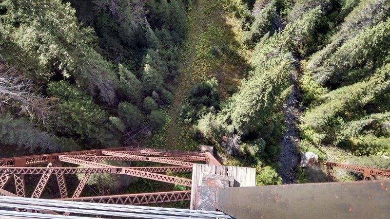 Looking down from one of the trestles.