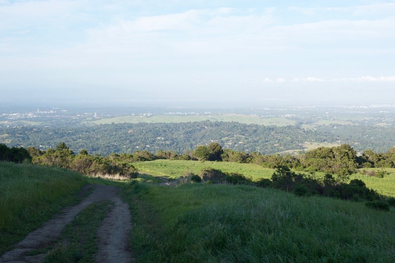 Even as it descends into the preserve, the views from the top of the Spring Ridge Trail are spectacular.