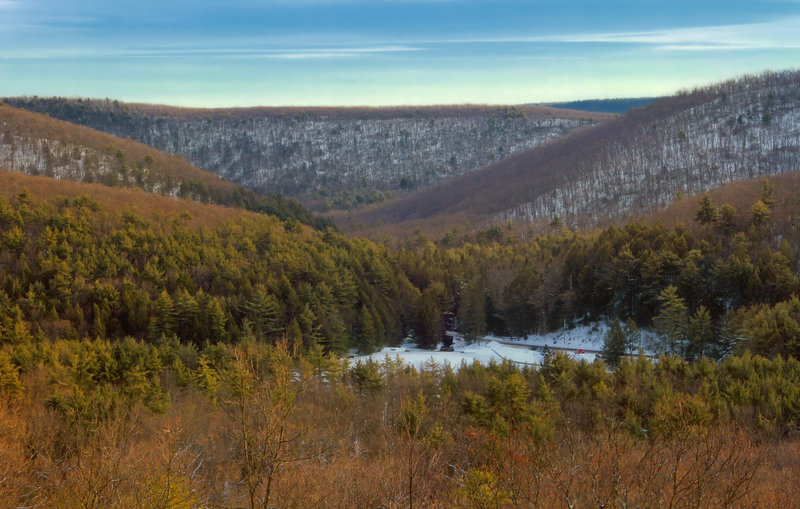 Subtle light from the overlook.