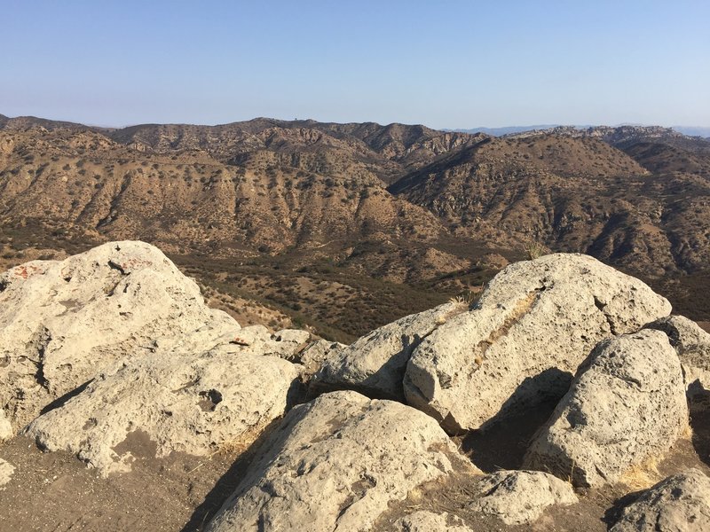 Looking NNW and towards Sheep Corral Trail.