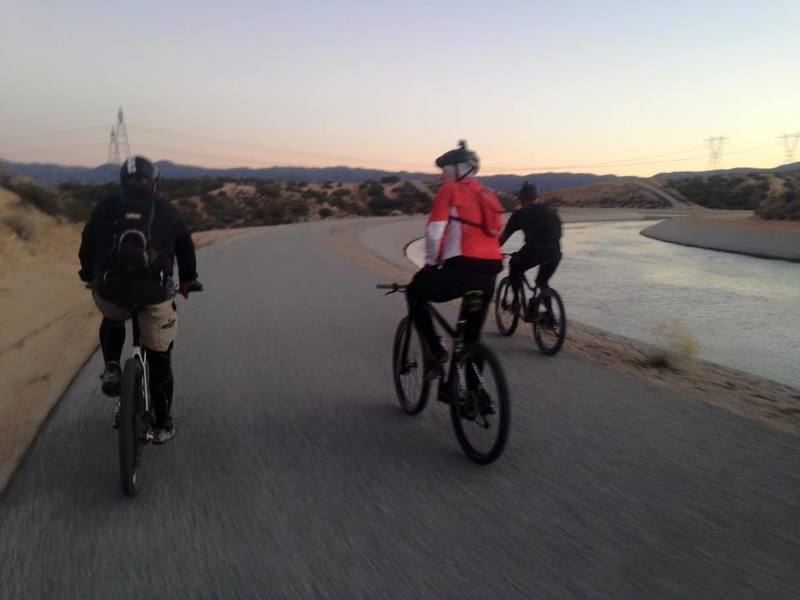 Cruising down the California Aqueduct in Honda Valley.