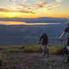 Clear view of Anchorage in it's entirety at sunset.