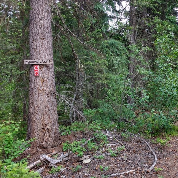 Northwest trailhead at the intersection of Poker Run.