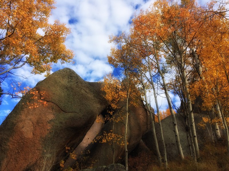 Late September/early October gives an amazing ride through the changing aspens.