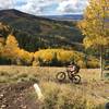 Tight switchbacks with big views near the top of Robertson Pasture Trail