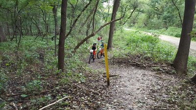 Climbing out of section 9 into section 10.