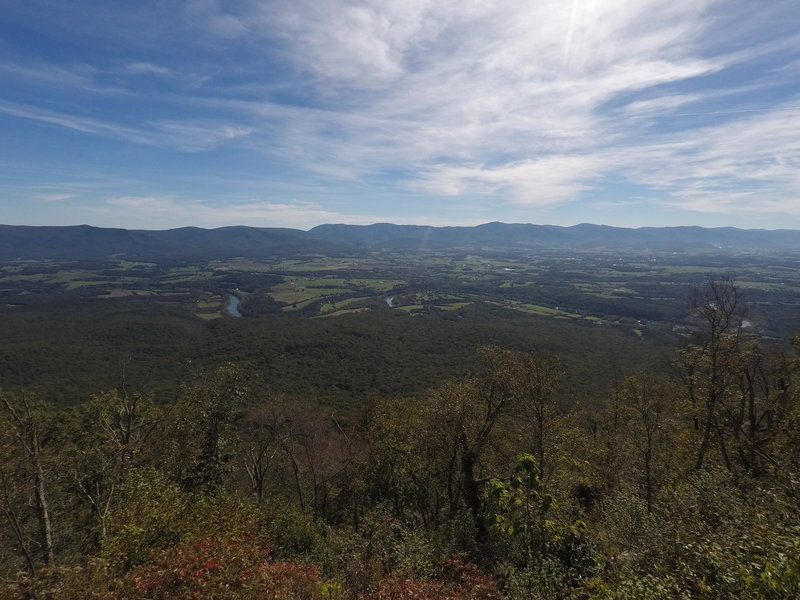 This is the view from the old fire tower on Kennedy Peak. The river below is the South Fork of the Shenandoah River.