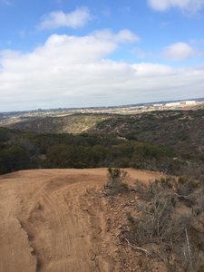 Off camber and rutted switchback.