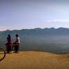 Rest bench on Cherry Canyon with great view.