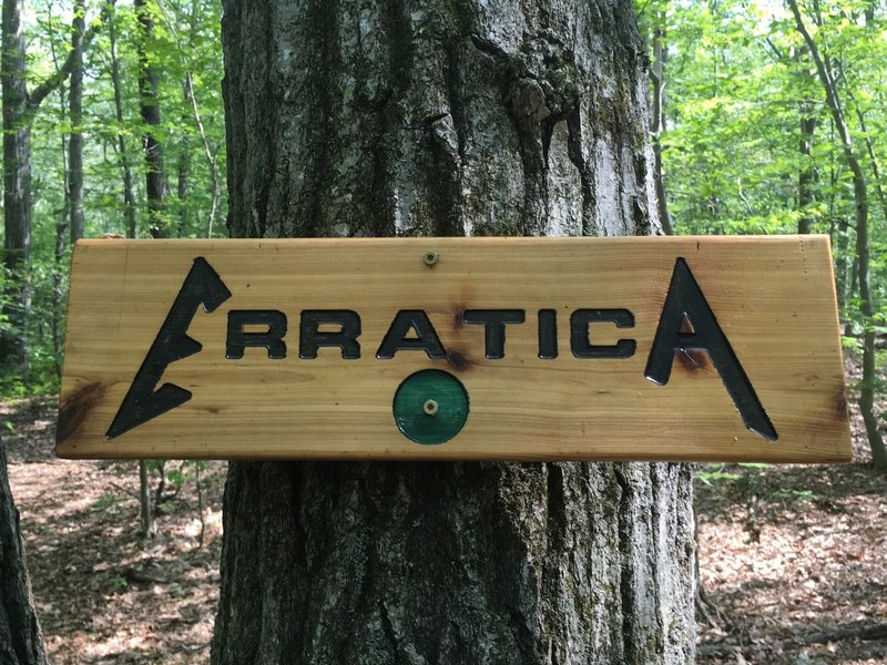 Erratica Trail Sign.