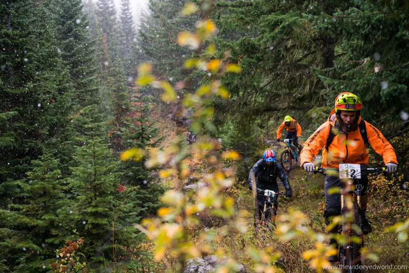 Late fall conditions can get a bit winery on O'Leary Ridge trail.