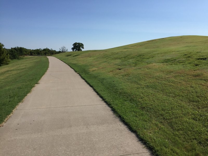 Practice riding up this sledding hill for climbing practice.