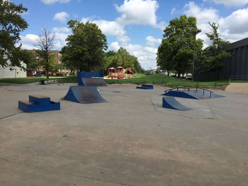 Skate park by the trail!