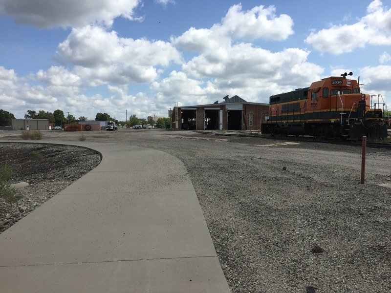 The path goes by an engine repair building...kinda neat.