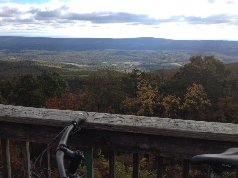 At the overlook on top of Cacapon Ziler Trail.