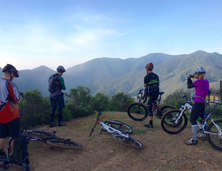 At top looking over Lopez Canyon