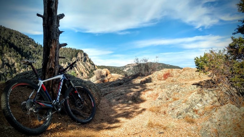 Overlook towards the Pike's Peak Toll Road.