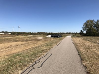 The path is connected to surrounding neighborhoods with short, chat trail connectors.