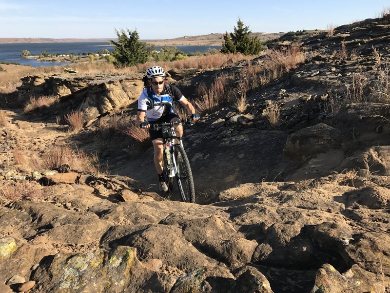 A tough climb in the second rock garden.