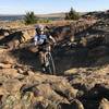 A tough climb in the second rock garden.