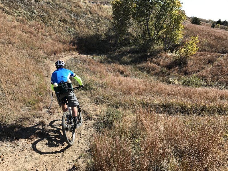 This section of the trail has a lot of fun downhills, but short, steep switchback climbs. Be ready for 'em!