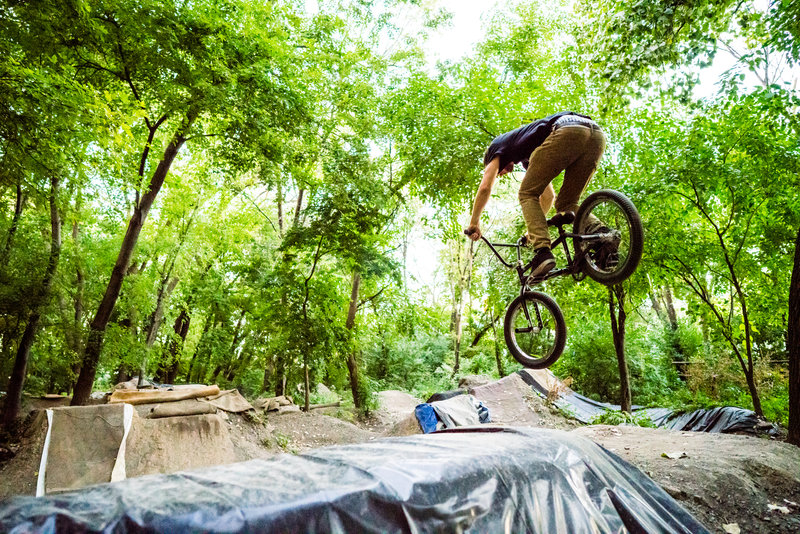 Heading down the Main Line at The Garden Dirt Jumps.