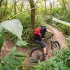 Rockin' a berm at the bottom of One Day.