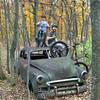 Cool old car on the side of the trail!!