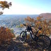 Viewpoint looking over Port Jervis, the Delaware River and Pennsylvania on the other side.