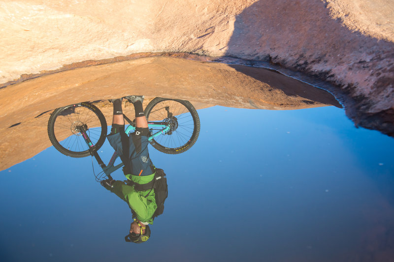 Hanging out during sunset on Slickrock.