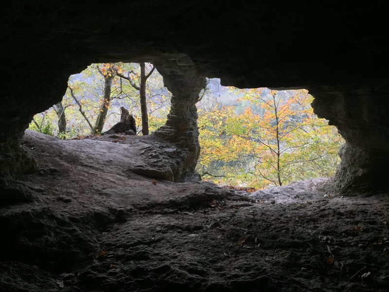 Yes the cave was cool, but super hard to get there in clipped shoes.