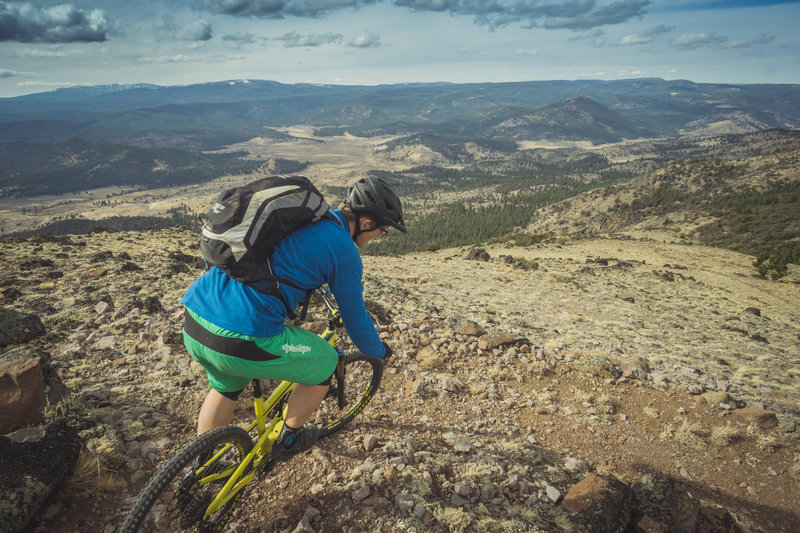 Leaving the summit of Morgan Butte.