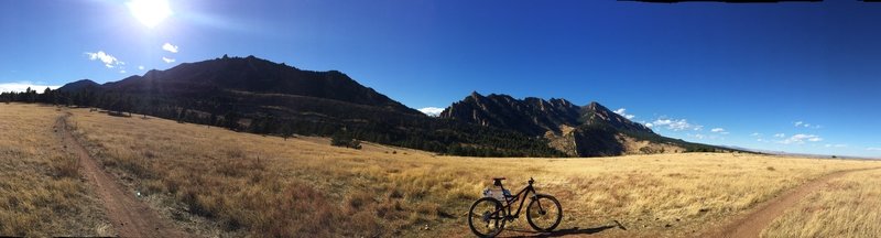 Beautiful view of the Flatirons.