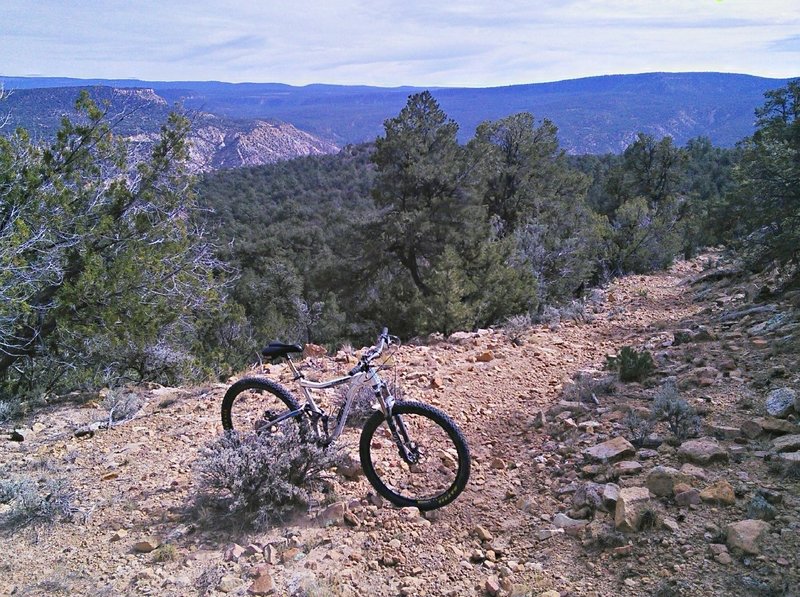 Old uranium road, looking down the valley towards Abiqui.