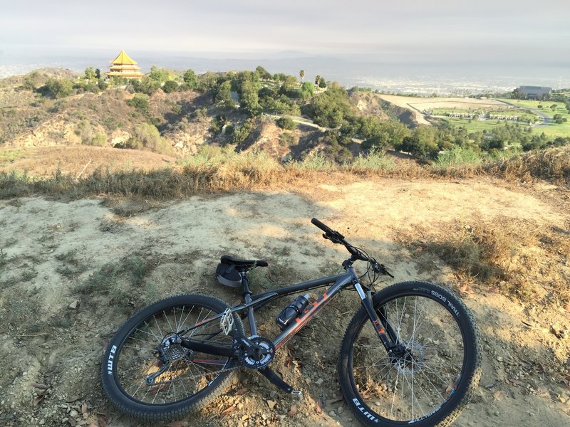 New bike overlooking Rose Hills Cemetary.