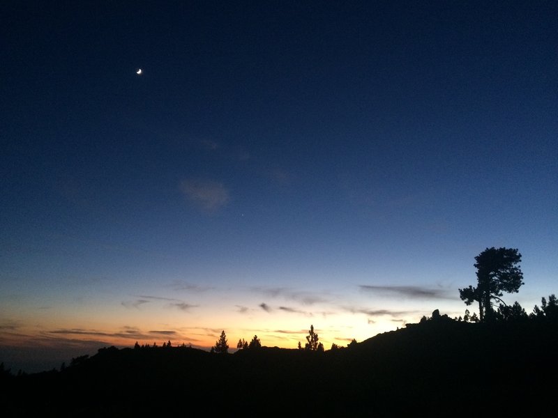 Top of the grade at dusk.