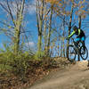 Todd S. hitting the drop off the Upper XC Trail!